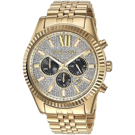 michael kors large lexington|michael kors gold watch men's.